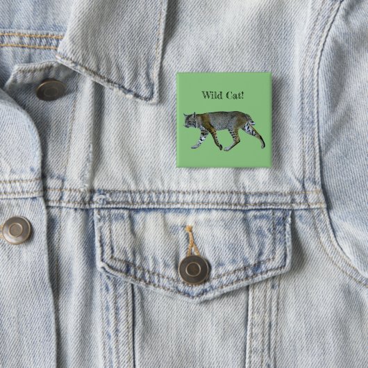 Wild Cat Bobcat Button (Beispiel)