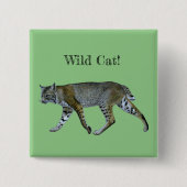 Wild Cat Bobcat Button (Vorderseite)