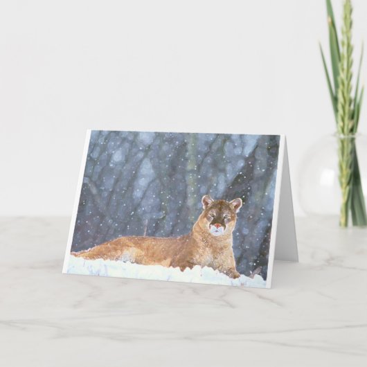 WILD CAT FREEDOM DESTINY ZAZZLE FEIERTAGSKARTE (Vorderseite)