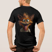 Wild Cat Grin T - Shirt" Tri-Blend Shirt (Rückseite)