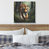 Wild Cat in Golden Forest Canvas Leinwanddruck (Insitu (Schlafzimmer))