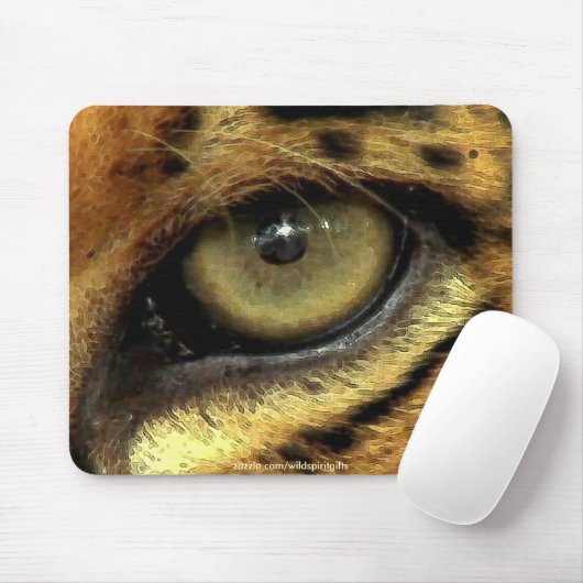 Wild Cat Jaguar Wildlife Art Mousepad (Mit Mouse)