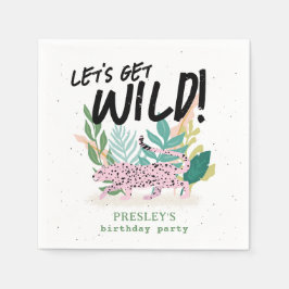 Wild Cat Kindergeburtstag Personalisiertes Party N Serviette