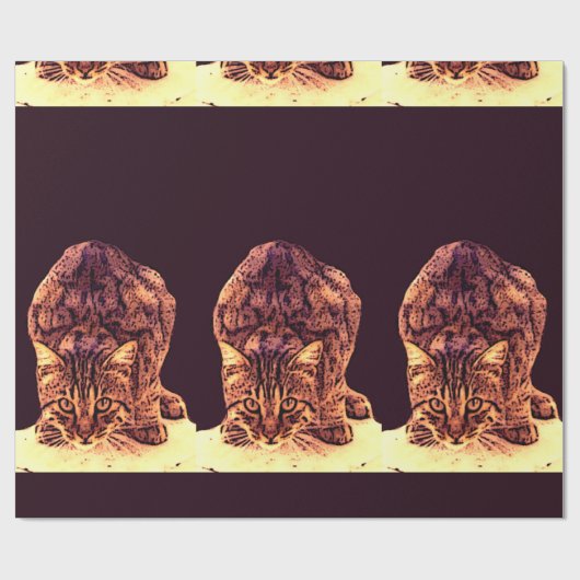 WILD CAT KITTEN GESCHENKPAPIER (Flach)