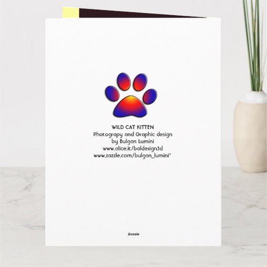 WILD CAT KITTEN KARTE (Rückseite)