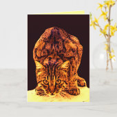 WILD CAT KITTEN KARTE (Gelbe Blume)