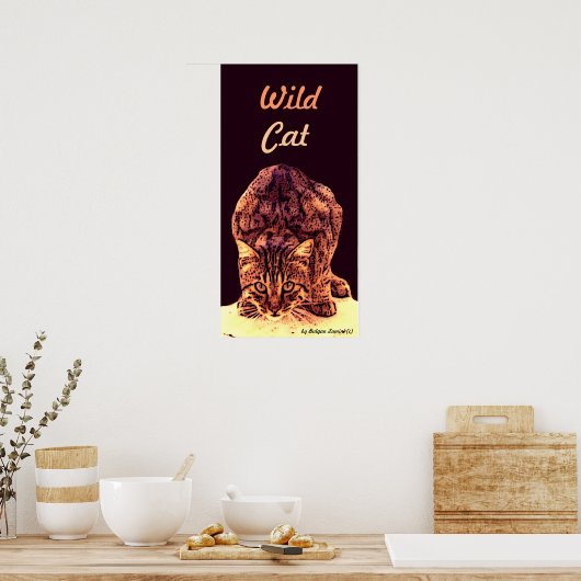 WILD CAT KITTEN POSTER (Küche)