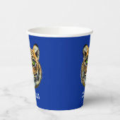 Wild Cat on Blue Pappbecher (Links)