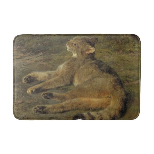 Wild Cat (von Rosa Bonheur) Badematte (Vorderseite)