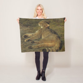 Wild Cat (von Rosa Bonheur) Fleecedecke