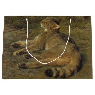 Wild Cat (von Rosa Bonheur) Große Geschenktüte