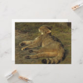 Wild Cat (von Rosa Bonheur) Karte (Vorderseite/Rückseite Beispiel)