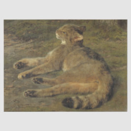 Wild Cat (von Rosa Bonheur) Seidenpapier