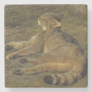 Wild Cat (von Rosa Bonheur) Steinuntersetzer