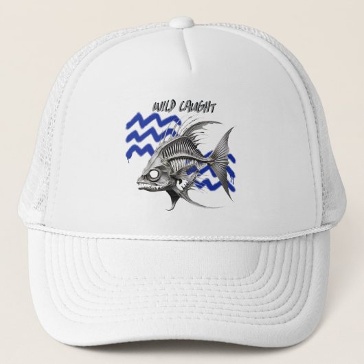 "Wild Caught" Truckerkappe (Vorderseite)