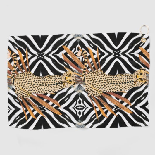 Wild Cheetah Golfhandtuch (Horizontal)