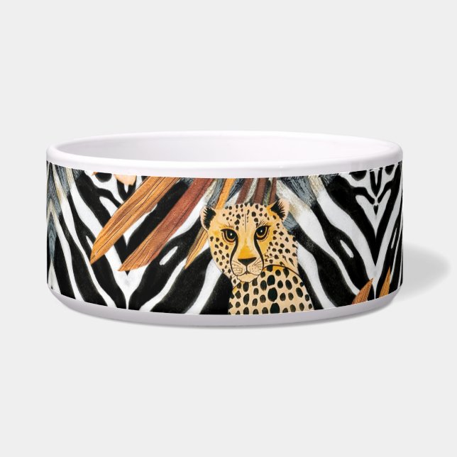Wild Cheetah Haustier-Schüssel Napf (Vorderseite)