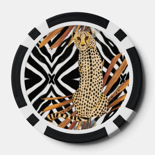 Wild Cheetah Pokerchips (Rückseite)