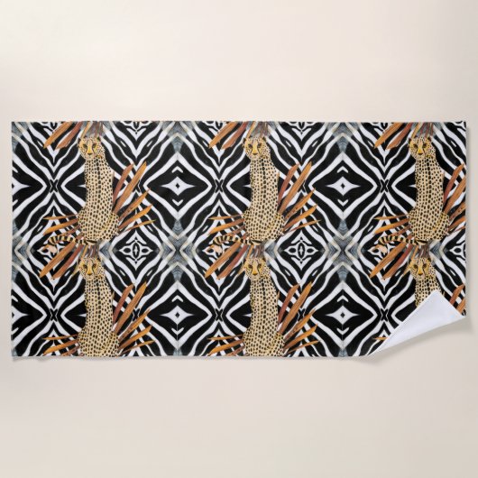 Wild Cheetah  Strandtuch (Vorderseite)