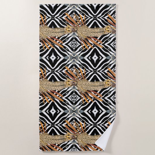 Wild Cheetah  Strandtuch (Vorderseite)