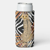 Wild Cheetah Wine Tumbler – African Wildlife Art  Selters Dosenkühler (Seltzer Rückseite)