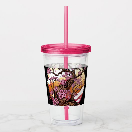 Wild Cherry Blossom Acryltrinkbecher (Vorderseite)