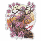 Wild Cherry Blossom Aufkleber (Vorderseite)