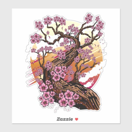 Wild Cherry Blossom Aufkleber (Blatt)