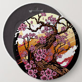 Wild Cherry Blossom Button (Vorne & Hinten)