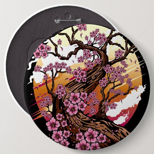 Wild Cherry Blossom Button (Vorne & Hinten)