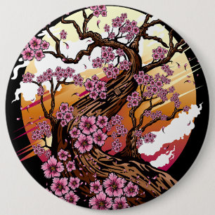 Wild Cherry Blossom Button