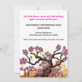 Wild Cherry Blossom Geburtstag Einladung (Rückseite)