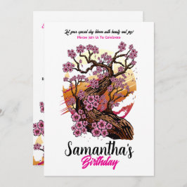 Wild Cherry Blossom Geburtstag Einladung