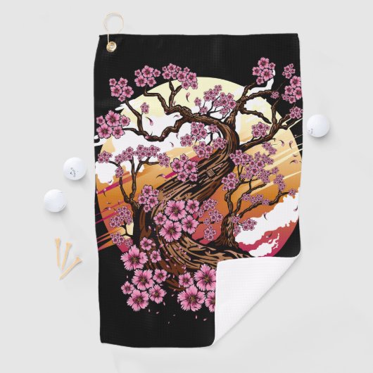 Wild Cherry Blossom Golfhandtuch (Insitu)