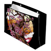 Wild Cherry Blossom Große Geschenktüte (Vorderseite Schrägansicht)