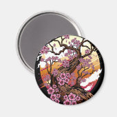Wild Cherry Blossom Magnet (Vorderseite/Rückseite)