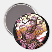 Wild Cherry Blossom Magnet (Vorderseite/Rückseite)