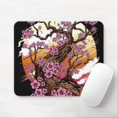 Wild Cherry Blossom Mousepad (Mit Mouse)