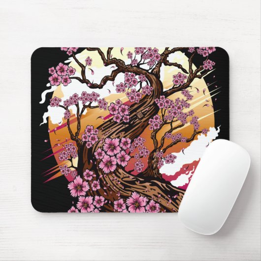Wild Cherry Blossom Mousepad (Mit Mouse)