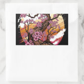 Wild Cherry Blossom Rechteckiger Aufkleber (Tasche)