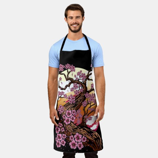 Wild Cherry Blossom Schürze (Getragen)