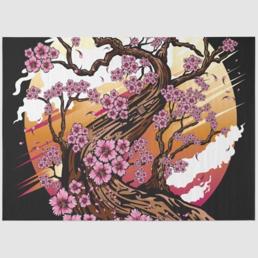 Wild Cherry Blossom Seidenpapier (Vorderseite)