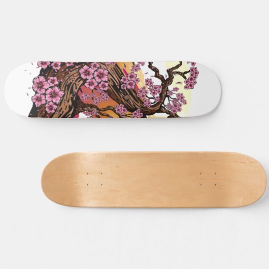 Wild Cherry Blossom Skateboard (Horizontal)