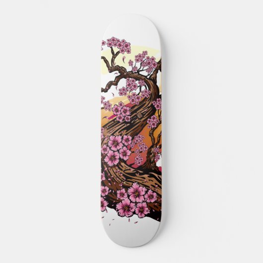 Wild Cherry Blossom Skateboard (Vorderseite)