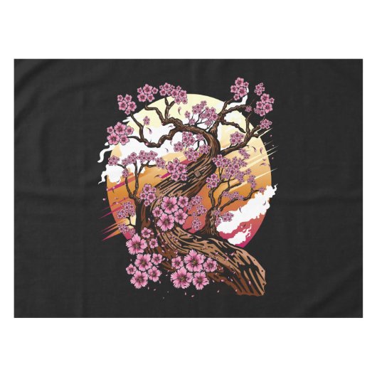 Wild Cherry Blossom Tischdecke (Vorderseite (Horizontal))