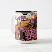 Wild Cherry Blossom Zweifarbige Tasse (Vorderseite Links)