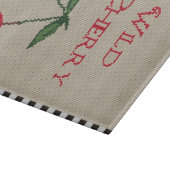 Wild Cherry Cross Stitch Glass Cutting Board Schneidebrett (Ecke)