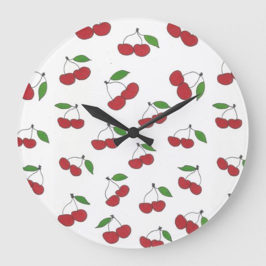 Wild Cherry Große Wanduhr (Vorderseite)