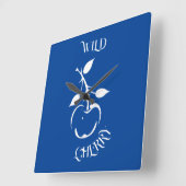 Wild Cherry Quadratische Wanduhr (Winkel)