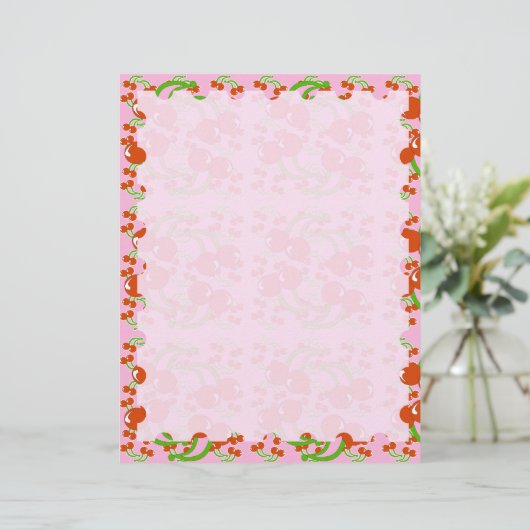 Wild Cherry Stationery (Stehend Vorderseite)